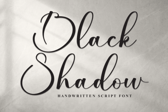 Black Shadow: Elevating Design with Elegant Script Typography