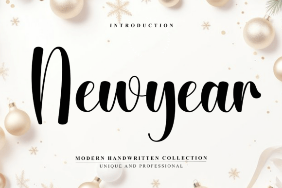 Newyear: A Modern Handwritten Script Font for Elegant Designs